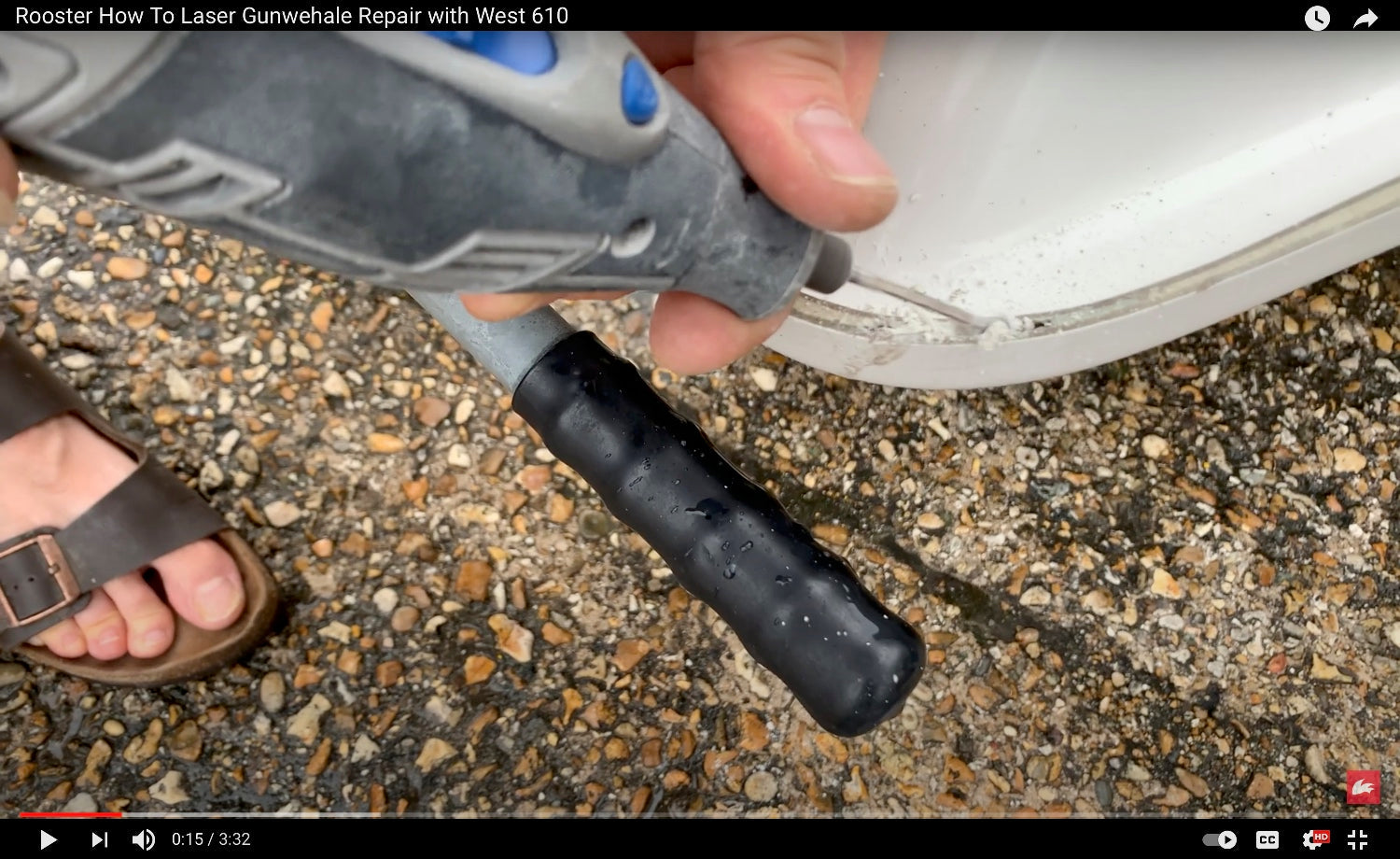 Rooster How to Laser Gunwale Repair With West 610 ROOSTER USA