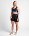 Womens High Waist Sports Shorts - AZURE